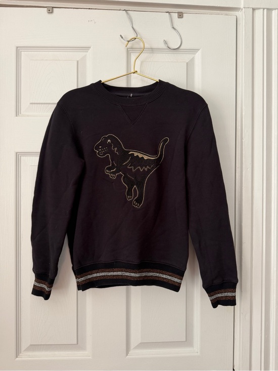 Coach Tops - Coach Navy Crewneck Sweatshirt with Dinosaur Embroidery